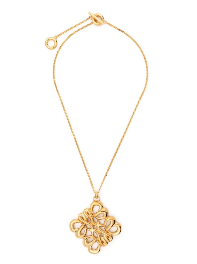 Gold-tone Anagram-pendant Necklace