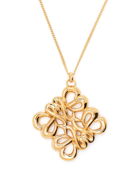 Gold-tone Anagram-pendant Necklace