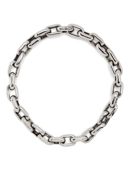 Silver-tone Peak Chunky-chain Necklace