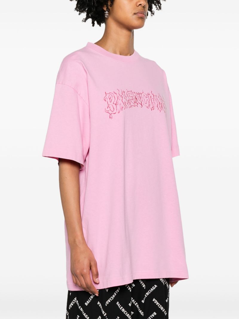Pink Logo-print T-shirt