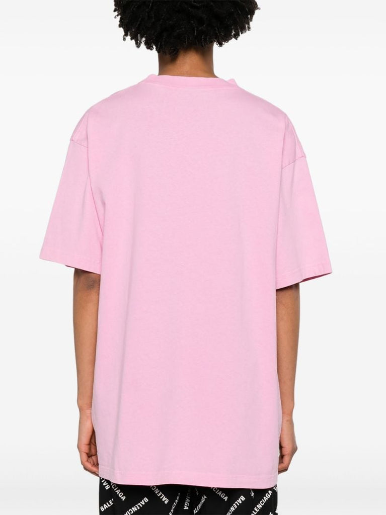 Pink Logo-print T-shirt