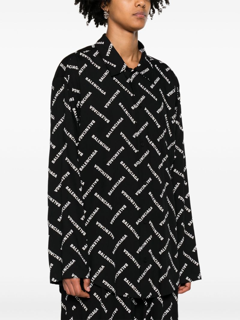 Black Logo Print Shirt