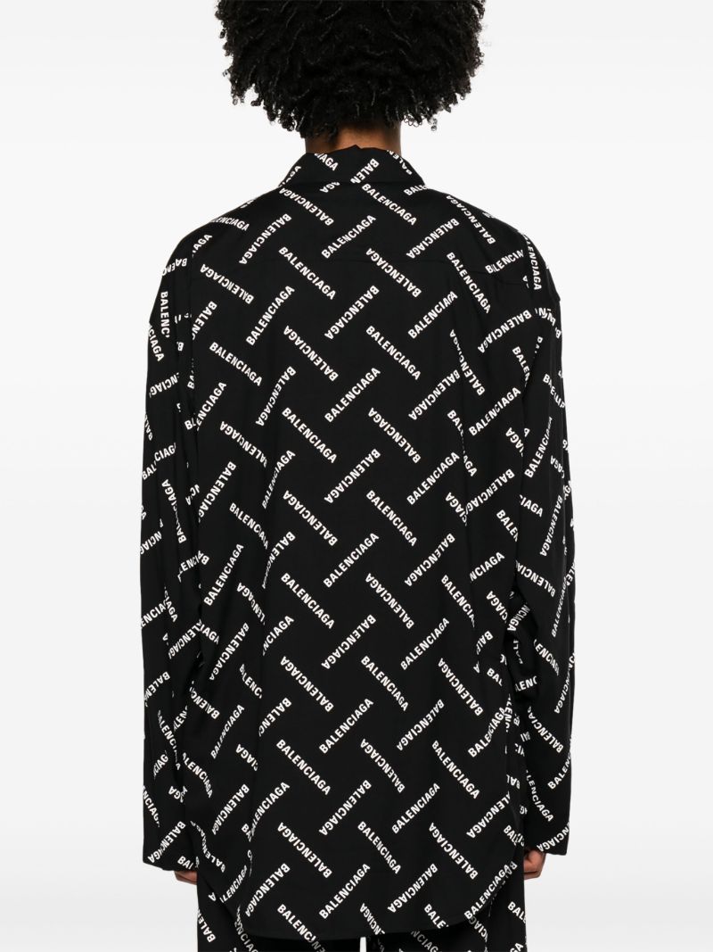 Black Logo Print Shirt