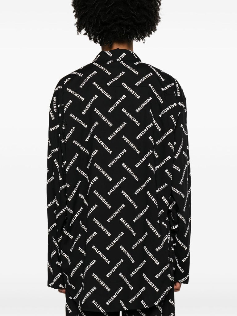 Black Logo Print Shirt