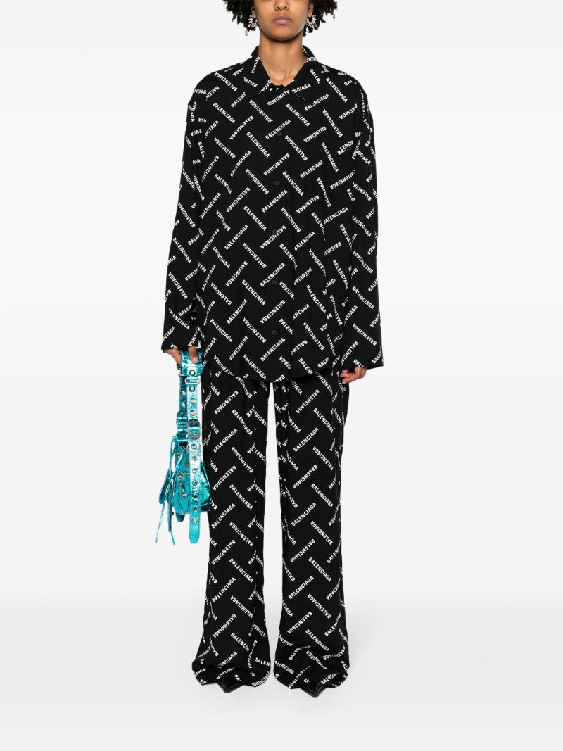 Black Logo Print Shirt
