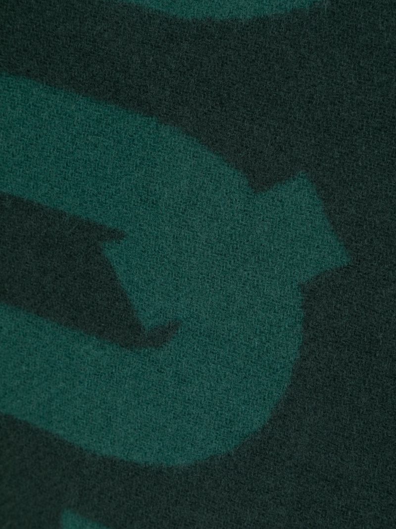 Green L'echarpe Logo-jacquard Scarf