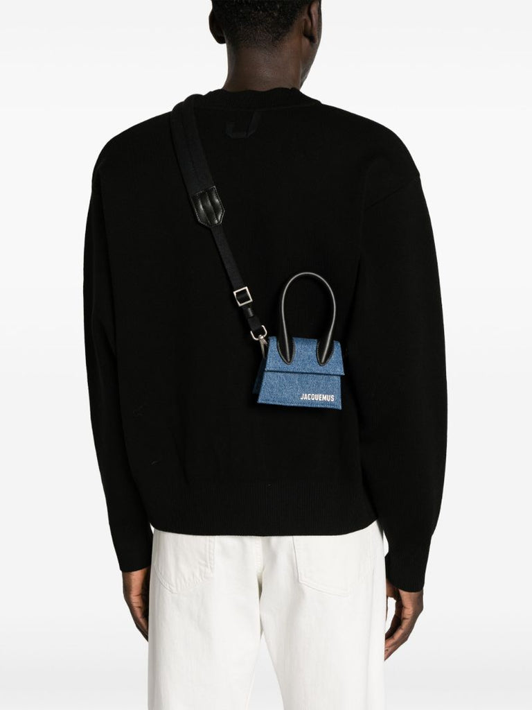 Blue Le Chiquito Homme Denim Top Handle Bag