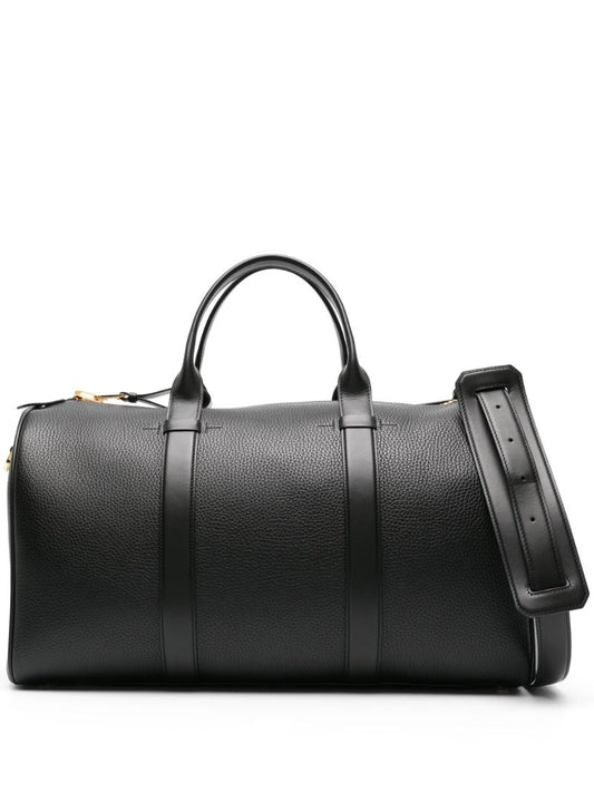Black Buckley Leather Duffle Bag