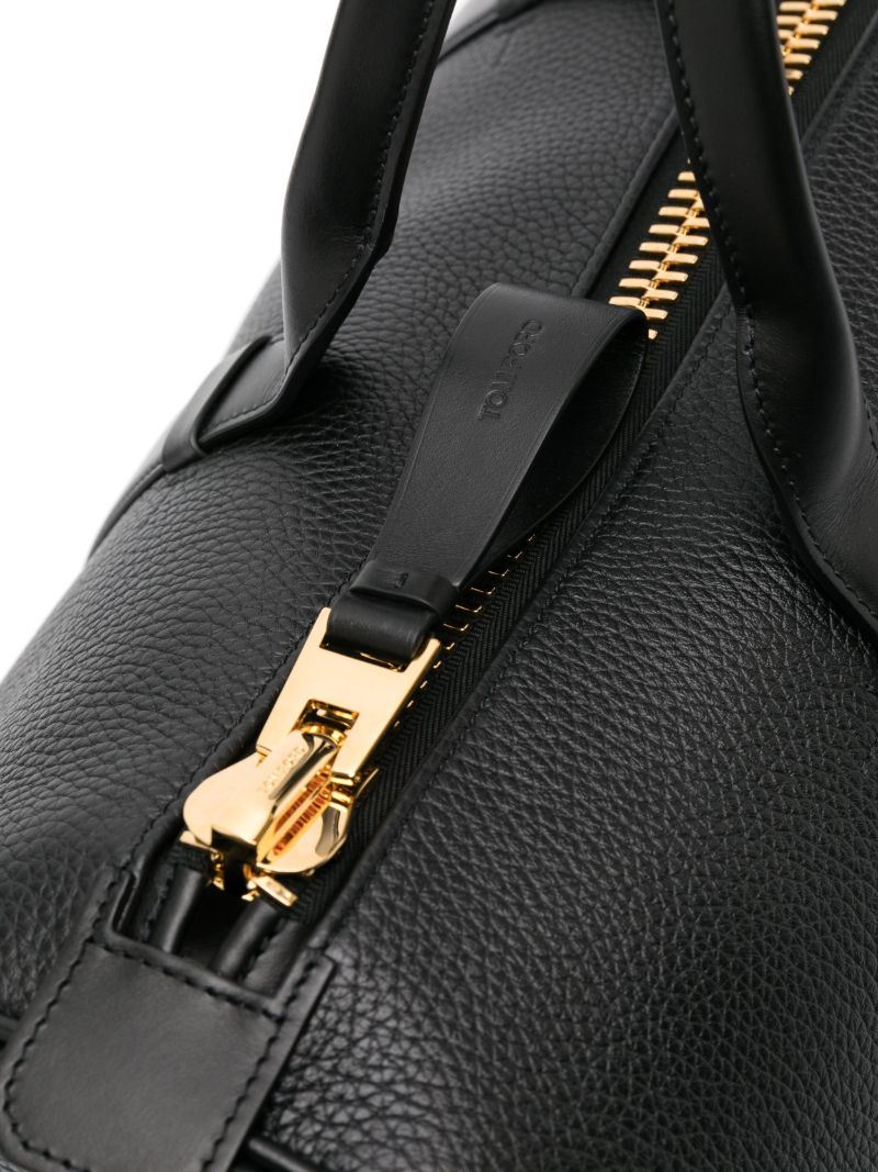 Black Buckley Leather Duffle Bag
