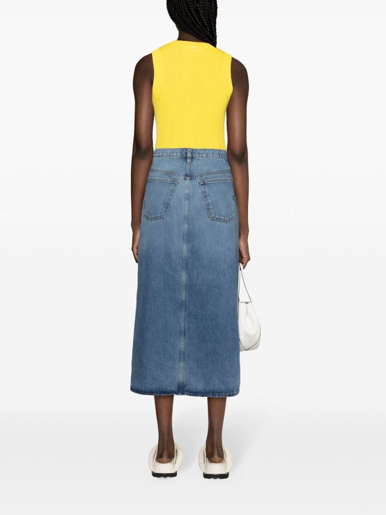 Blue Midaxi Denim Skirt