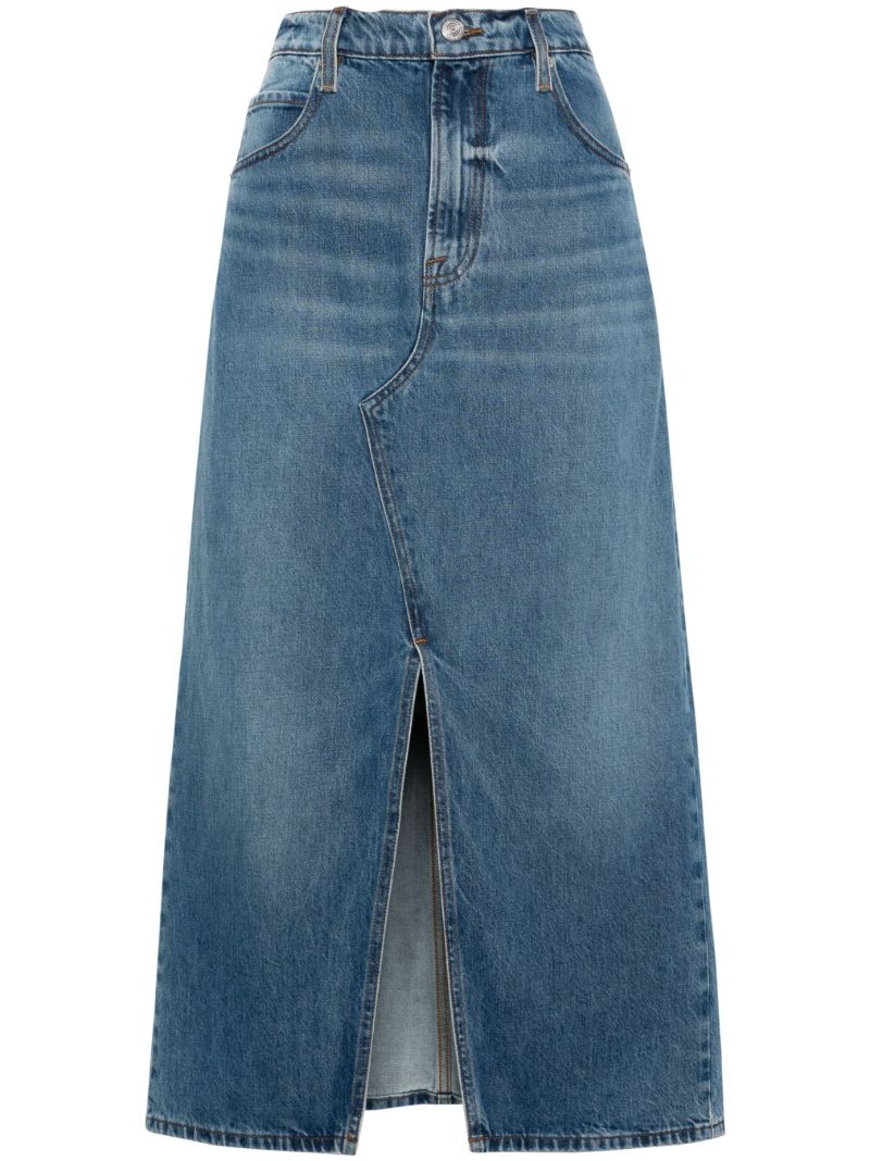 Blue Midaxi Denim Skirt