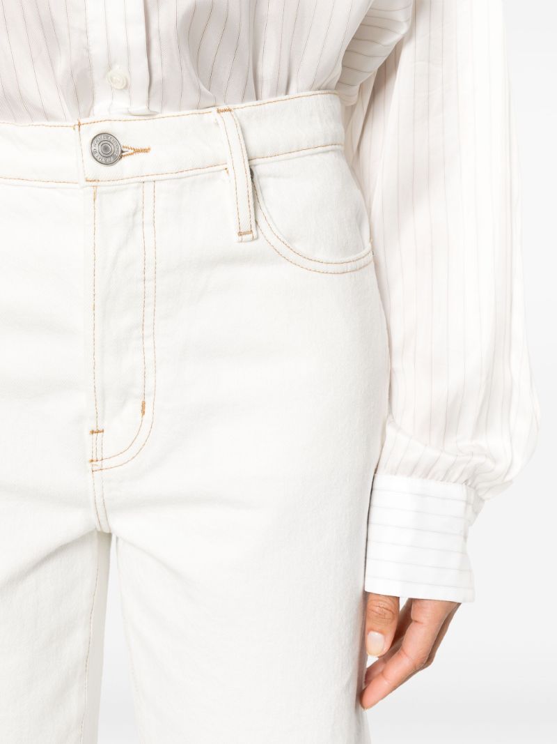 White Cycling Denim Shorts