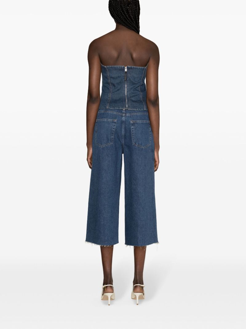 Blue Easy Capri High-rise Cropped Jeans