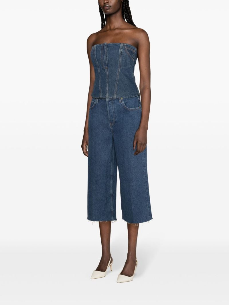 Blue Easy Capri High-rise Cropped Jeans