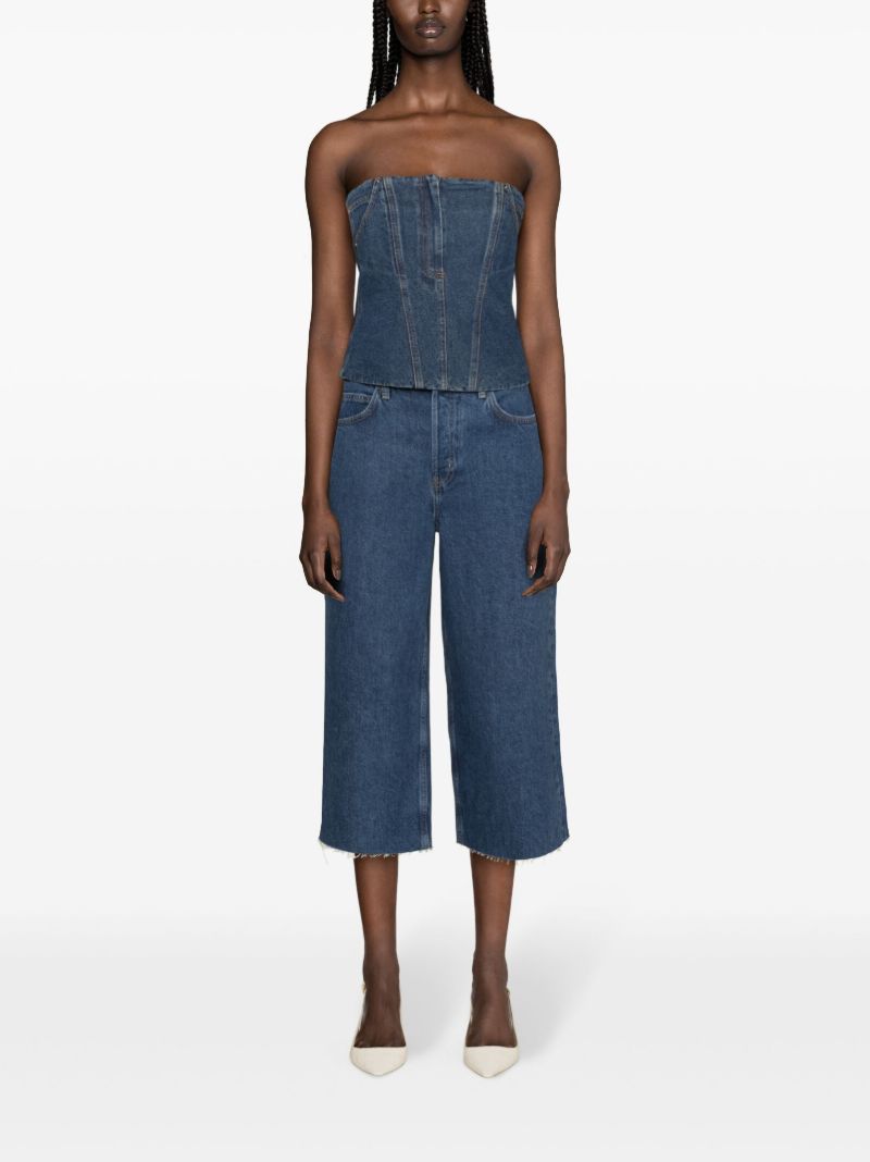 Blue Easy Capri High-rise Cropped Jeans