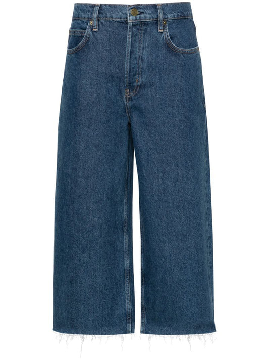 Blue Easy Capri High-rise Cropped Jeans