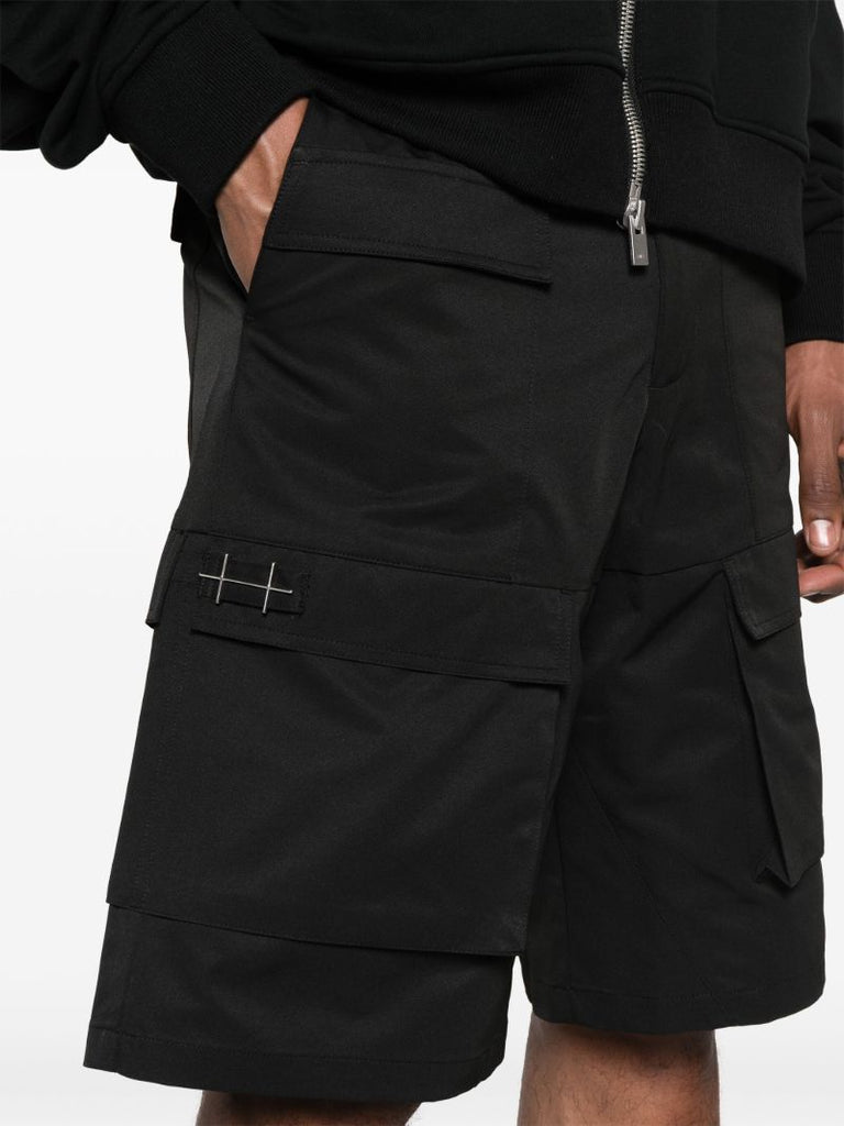 Black Cellulae Cargo Shorts
