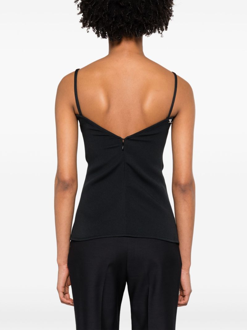 Black Ellipse Sleeveless Top