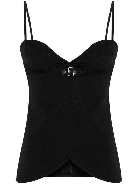 Black Ellipse Sleeveless Top