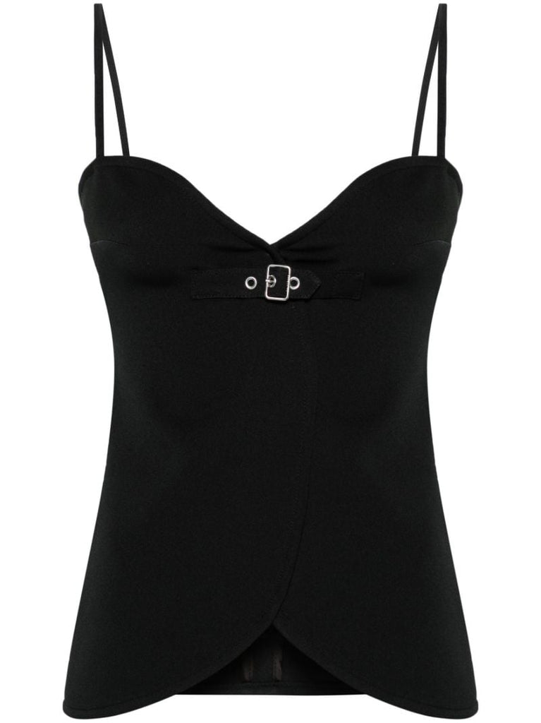 Black Ellipse Sleeveless Top