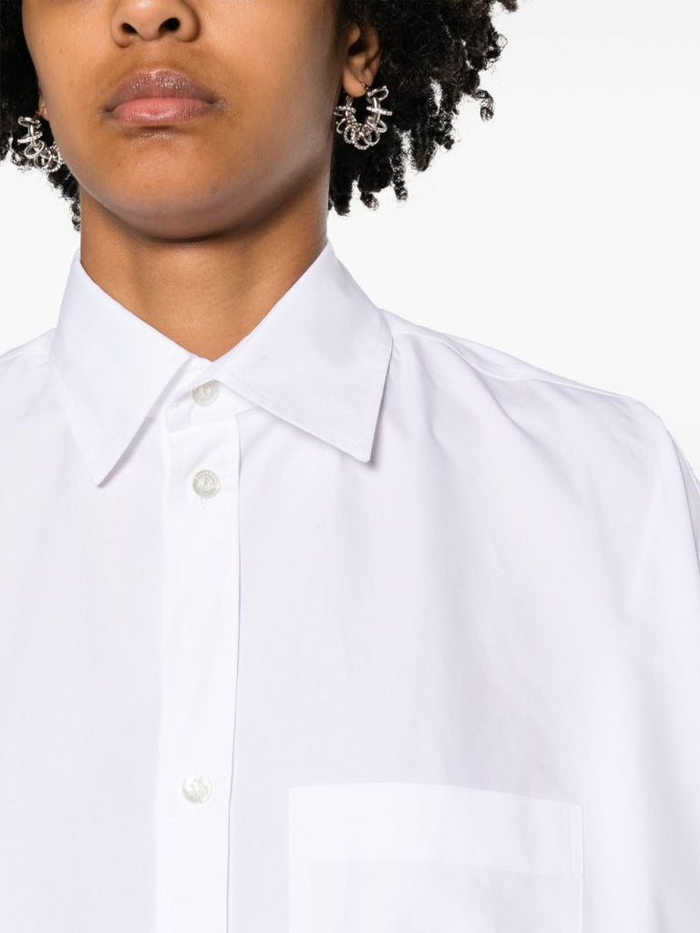 White Cotton Poplin Shirt