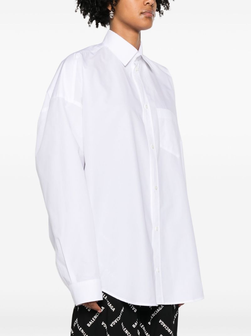 White Cotton Poplin Shirt