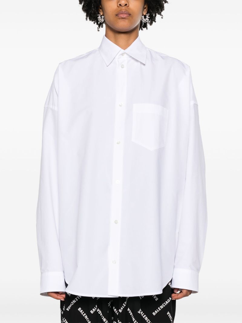 White Cotton Poplin Shirt