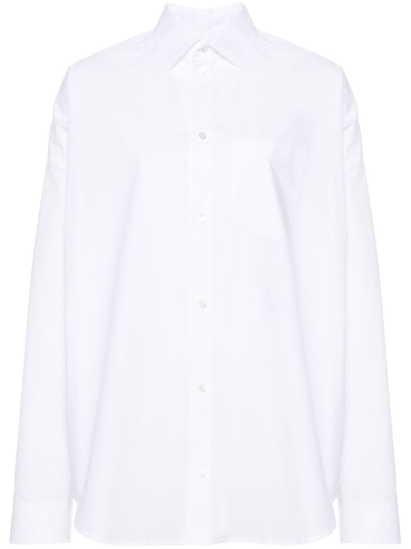 White Cotton Poplin Shirt