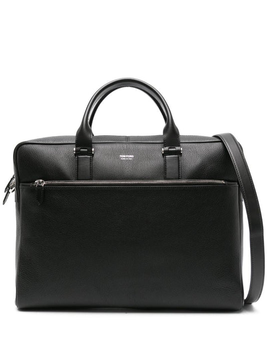 Black Leather Laptop Bag