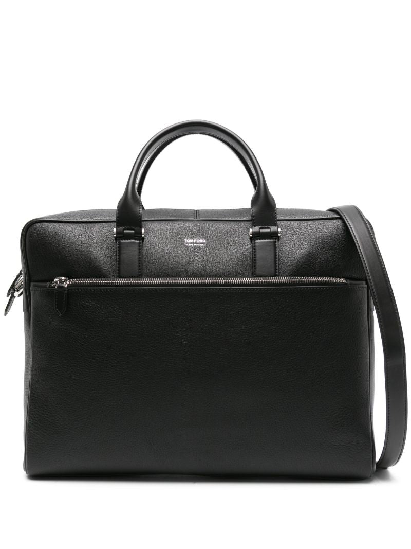 Black Leather Laptop Bag