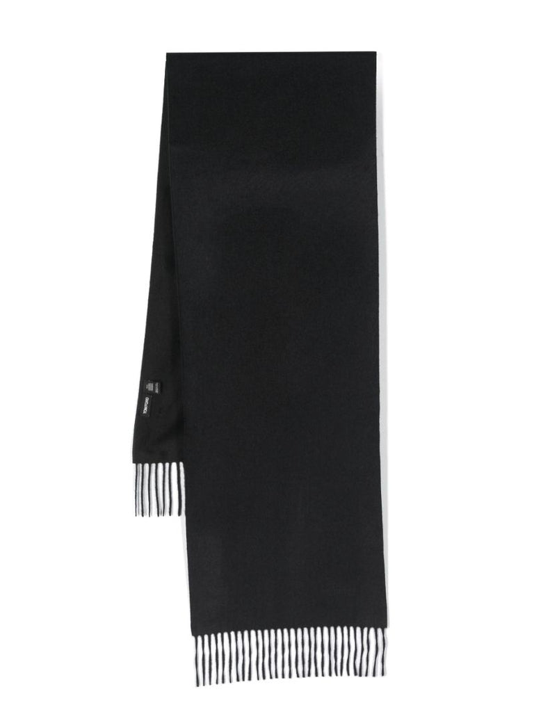 Blue Fringed Cashmere Scarf