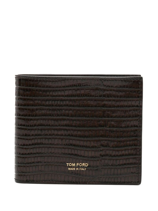 Brown Croco-embossed Leather Wallet