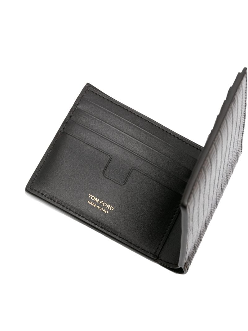 Brown Croco-embossed Leather Wallet