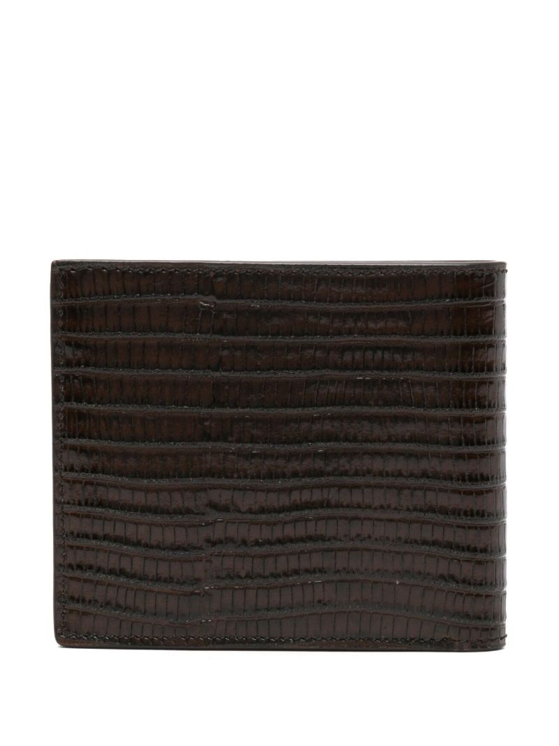 Brown Croco-embossed Leather Wallet
