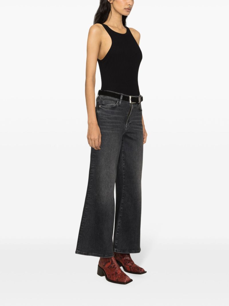 Black Le Palazzo Wide-leg Jeans