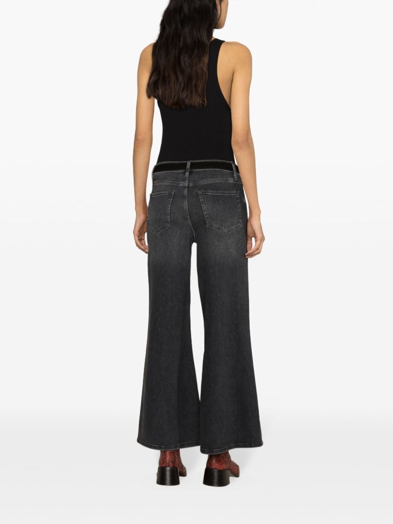 Black Le Palazzo Wide-leg Jeans
