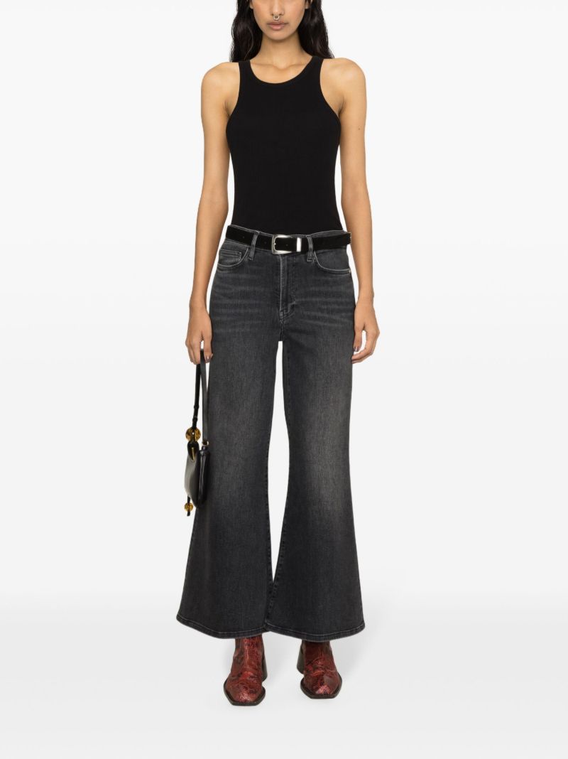 Black Le Palazzo Wide-leg Jeans