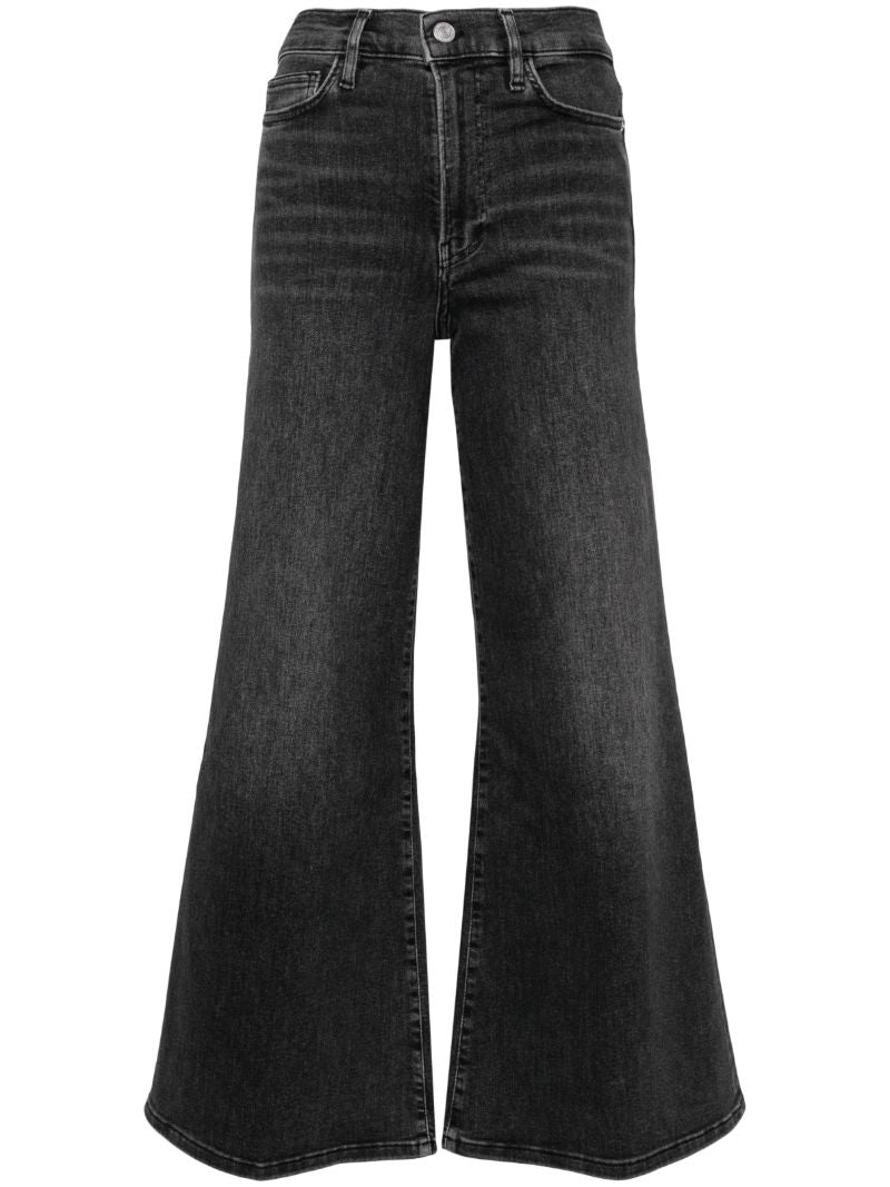 Black Le Palazzo Wide-leg Jeans