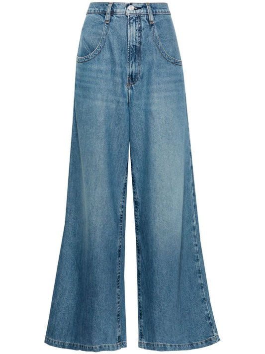 Blue Skater Wide-leg Jeans