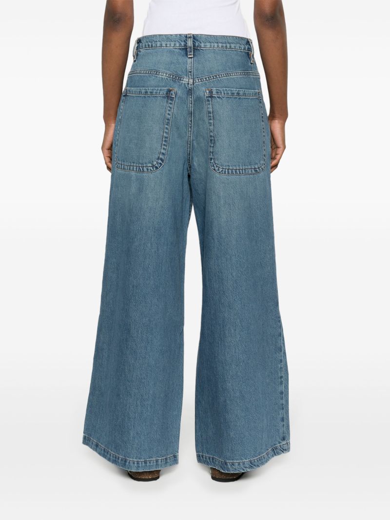 Blue Skater Wide-leg Jeans