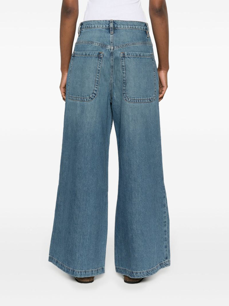Blue Skater Wide-leg Jeans