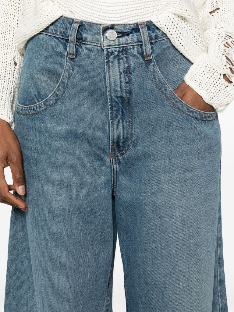 Blue Skater Wide-leg Jeans