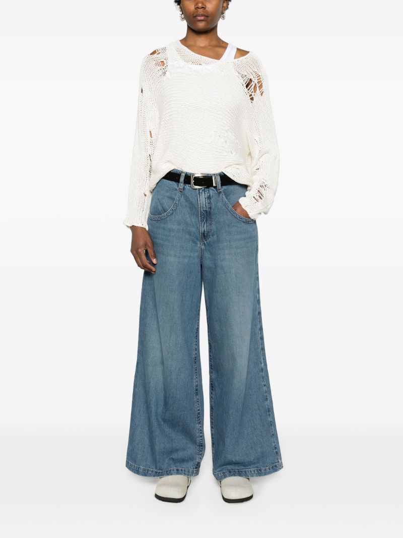 Blue Skater Wide-leg Jeans