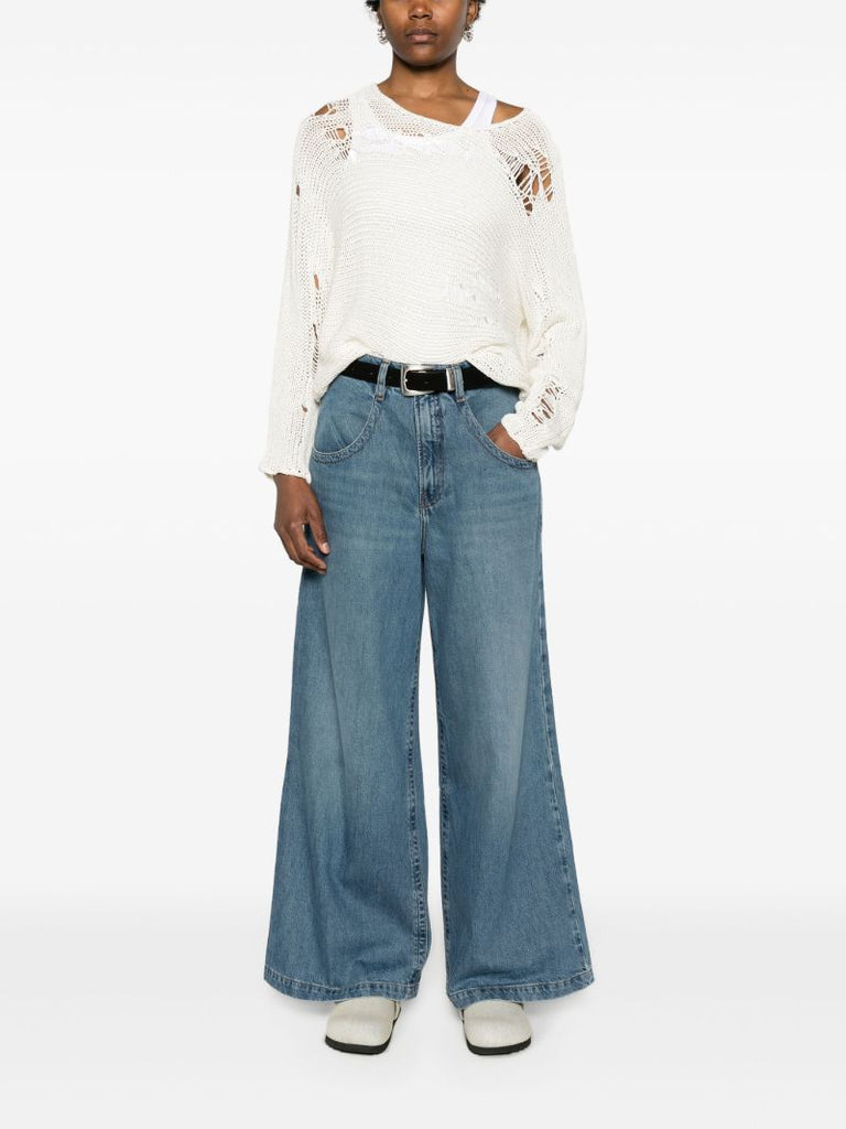 Blue Skater Wide-leg Jeans