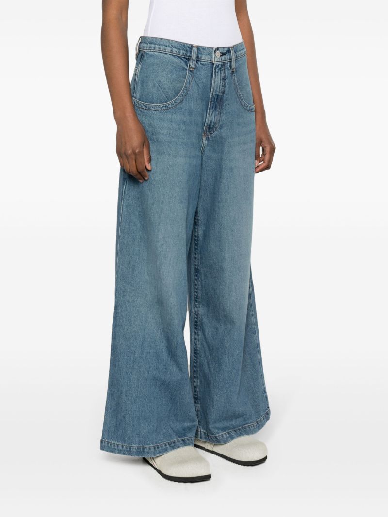 Blue Skater Wide-leg Jeans