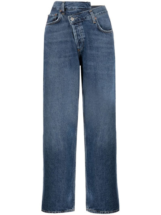 Blue Criss-cross Jeans