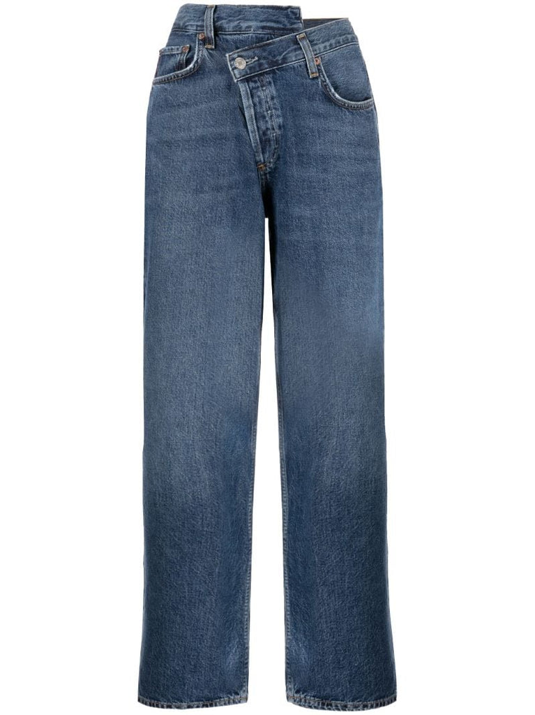 Blue Criss-cross Jeans