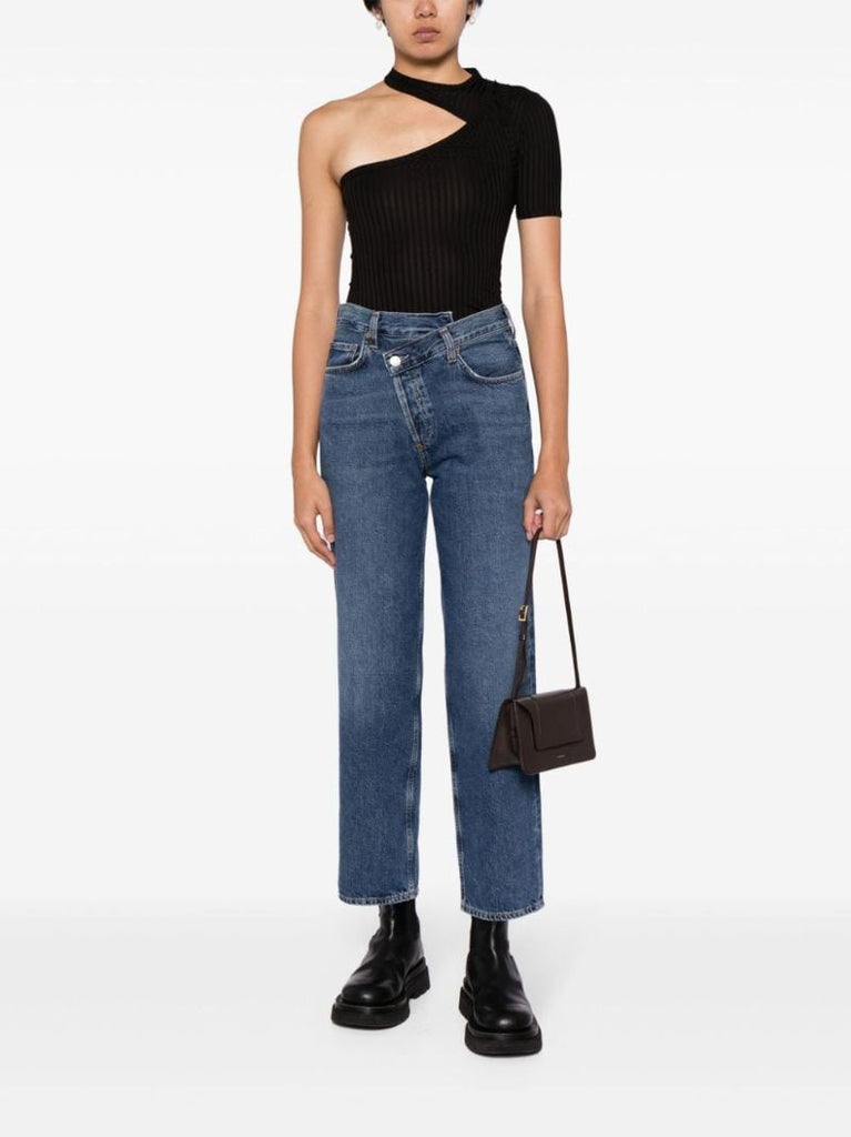 Blue Criss-cross Jeans