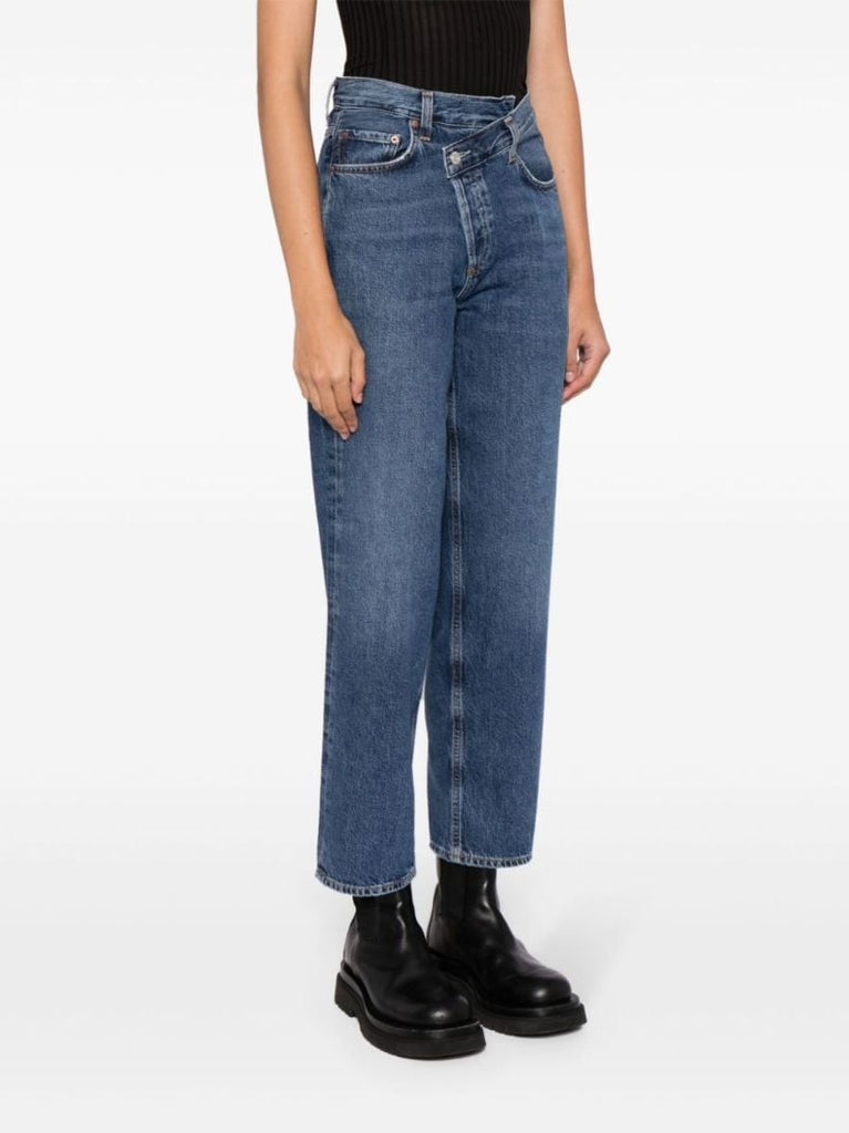 Blue Criss-cross Jeans