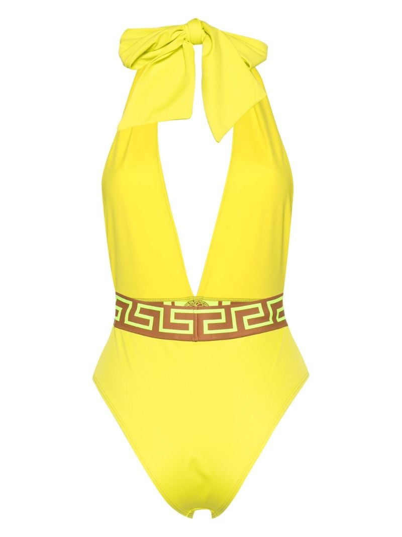 Yellow Greca Border Swimsuit